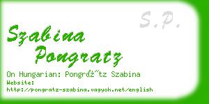 szabina pongratz business card